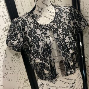 First Love Black Lace Blouse